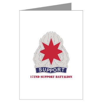 172SB - M01 - 02 - DUI - 172nd Support Battalion with Text - Greeting Cards (Pk of 20)