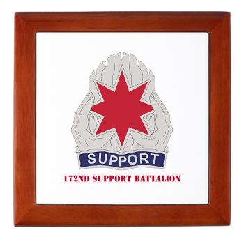 172SB - M01 - 03 - DUI - 172nd Support Battalion with Text - Keepsake Box