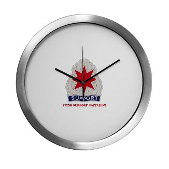 172SB - M01 - 03 - DUI - 172nd Support Battalion with Text - Modern Wall Clock