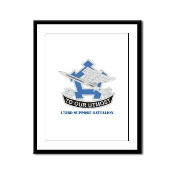 173SB - M01 - 02 - DUI - 173rd Support Battalion with Text - Framed Panel Print - Click Image to Close