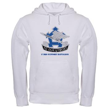 173SB - A01 - 03 - DUI - 173rd Support Battalion with Text - Hooded Sweatshirt