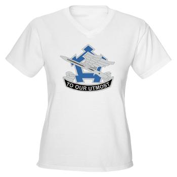 173SB - A01 - 04 - DUI - 173rd Support Battalion - Women's V-Neck T-Shirt