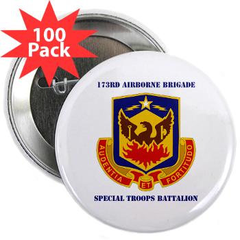 173STB - M01 - 01 - DUI - 173rd Special Troops Battalion with Text - 2.25" Button (100 pack)