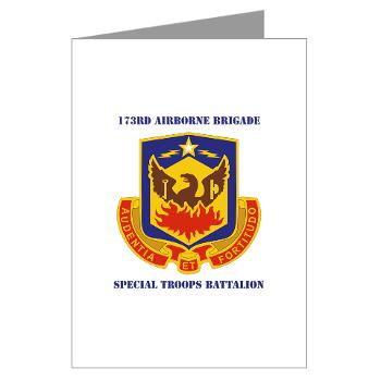 173STB - M01 - 02 - DUI - 173rd Special Troops Battalion with Text - Greeting Cards (Pk of 10)
