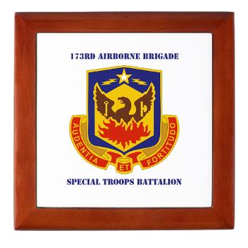 173STB - M01 - 03 - DUI - 173rd Special Troops Battalion with Text - Keepsake Box