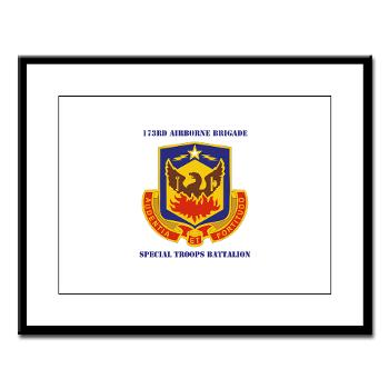 173STB - M01 - 02 - DUI - 173rd Special Troops Battalion with Text - Large Framed Print
