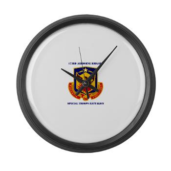 173STB - M01 - 03 - DUI - 173rd Special Troops Battalion with Text - Large Wall Clock