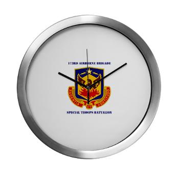 173STB - M01 - 03 - DUI - 173rd Special Troops Battalion with Text - Modern Wall Clock
