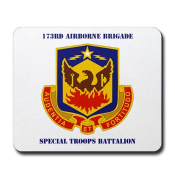 173STB - M01 - 03 - DUI - 173rd Special Troops Battalion with Text - Mousepad