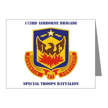 173STB - M01 - 02 - DUI - 173rd Special Troops Battalion with Text - Note Cards (Pk of 20)