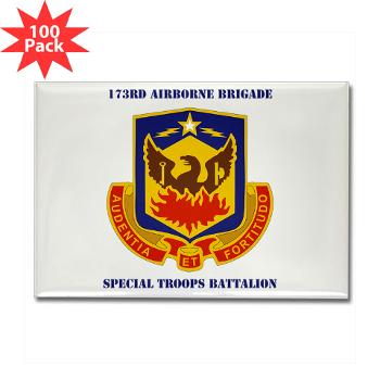 173STB - M01 - 01 - DUI - 173rd Special Troops Battalion with Text - Rectangle Magnet (100 pack)