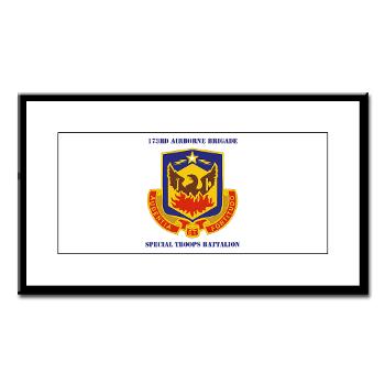 173STB - M01 - 02 - DUI - 173rd Special Troops Battalion with Text - Small Framed Print
