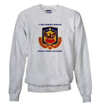 173STB - A01 - 03 - DUI - 173rd Special Troops Battalion with Text - Sweatshirt - Click Image to Close