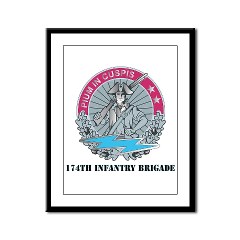 174IB - M01 - 02 - DUI - 174th Infantry Brigade with text Framed Panel Print - Click Image to Close