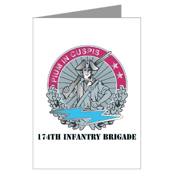 174IB - M01 - 02 - DUI - 174th Infantry Brigade with text Greeting Cards (Pk of 10)