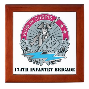 174IB - M01 - 03 - DUI - 174th Infantry Brigade with text Keepsake Box