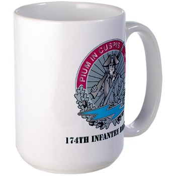 174IB - M01 - 03 - DUI - 174th Infantry Brigade with text Large Mug - Click Image to Close
