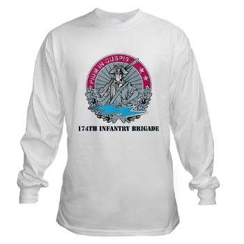 174IB - A01 - 03 - DUI - 174th Infantry Brigade with text Long Sleeve T-Shirt - Click Image to Close