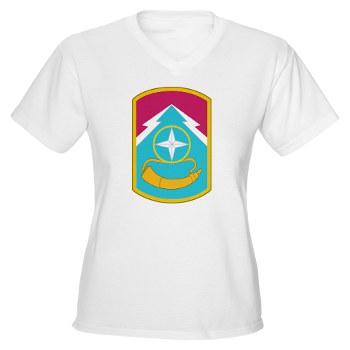 174IB - A01 - 04 - SSI - 174th Infantry Brigade Women's V-Neck T-Shirt