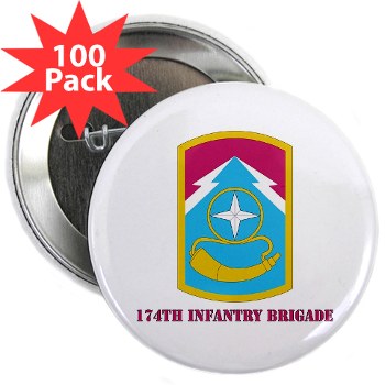 174IB - M01 - 01 - SSI - 174th Infantry Brigade with text 2.25" Button (100 pack)