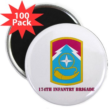 174IB - M01 - 01 - SSI - 174th Infantry Brigade with text 2.25" Magnet (100 pack)