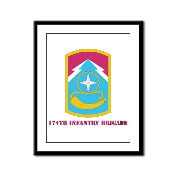 174IB - M01 - 02 - SSI - 174th Infantry Brigade with text Framed Panel Print