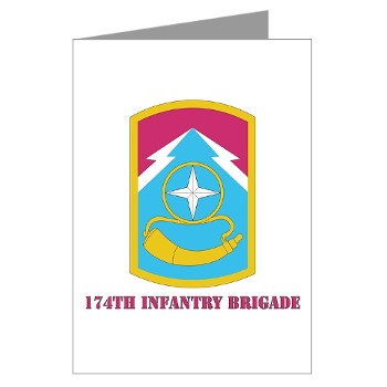 174IB - M01 - 02 - SSI - 174th Infantry Brigade with text Greeting Cards (Pk of 10)