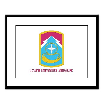 174IB - M01 - 02 - SSI - 174th Infantry Brigade with text Large Framed Print - Click Image to Close