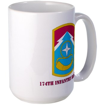 174IB - M01 - 03 - SSI - 174th Infantry Brigade with text Large Mug - Click Image to Close