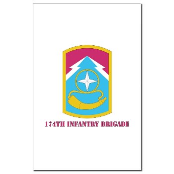 174IB - M01 - 02 - SSI - 174th Infantry Brigade with text Mini Poster Print