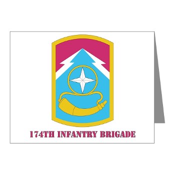 174IB - M01 - 02 - SSI - 174th Infantry Brigade with text Note Cards (Pk of 20) - Click Image to Close