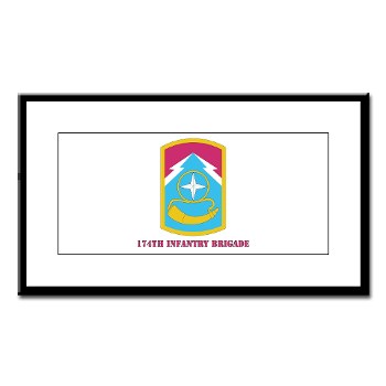 174IB - M01 - 02 - SSI - 174th Infantry Brigade with text Small Framed Print