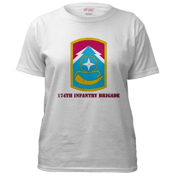 174IB - A01 - 04 - SSI - 174th Infantry Brigade with text Women's T-Shirt - Click Image to Close