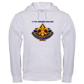 177AB - A01 - 03 - DUI - 177th Armored Brigade with Text Hooded Sweatshirt - Click Image to Close