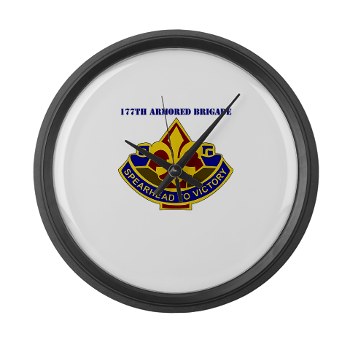 177AB - M01 - 03 - DUI - 177th Armored Brigade with Text Large Wall Clock
