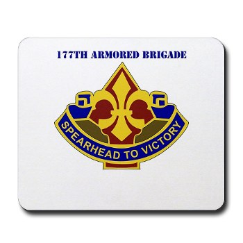 177AB - M01 - 03 - DUI - 177th Armored Brigade with Text Mousepad