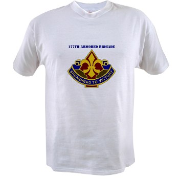177AB - A01 - 04 - DUI - 177th Armored Brigade with Text Value T-Shirt - Click Image to Close