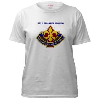177AB - A01 - 04 - DUI - 177th Armored Brigade with Text Women's T-Shirt - Click Image to Close