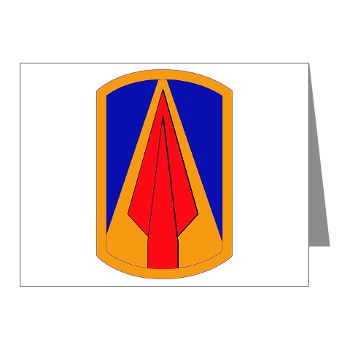 177AB - M01 - 02 - SSI - 177th Armored Brigade Note Cards (Pk of 20) - Click Image to Close