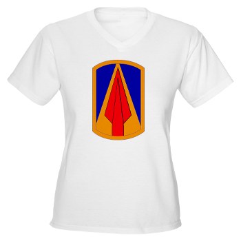177AB - A01 - 04 - SSI - 177th Armored Brigade Women's V-Neck T-Shirt - Click Image to Close