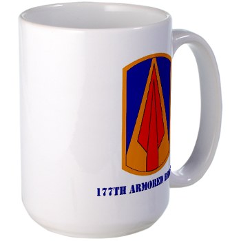 177AB - M01 - 03 - SSI - 177th Armored Brigade with Text Large Mug