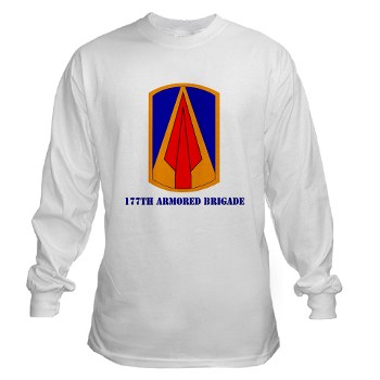 177AB - A01 - 03 - SSI - 177th Armored Brigade with Text Long Sleeve T-Shirt - Click Image to Close