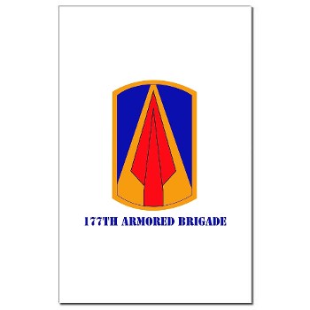 177AB - M01 - 02 - SSI - 177th Armored Brigade with Text Mini Poster Print - Click Image to Close