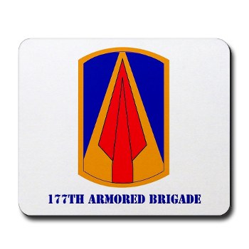 177AB - M01 - 03 - SSI - 177th Armored Brigade with Text Mousepad - Click Image to Close
