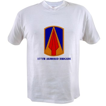 177AB - A01 - 04 - SSI - 177th Armored Brigade with Text Value T-Shirt - Click Image to Close