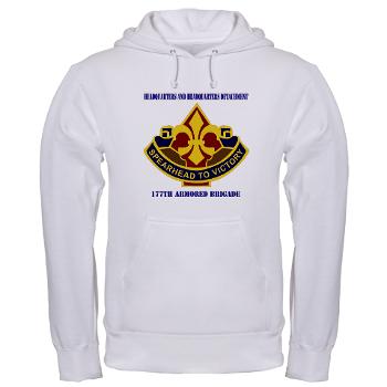 177ABHHD - A01 - 03 - HHD - 177th Armored Bde with Text Hooded Sweatshirt