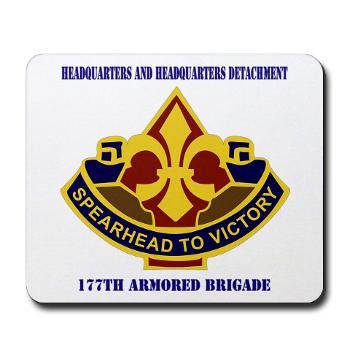 177ABHHD - M01 - 03 - HHD - 177th Armored Bde with Text Mousepad