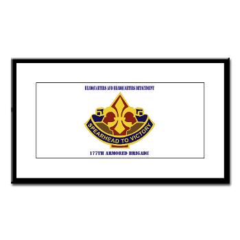 177ABHHD - M01 - 02 - HHD - 177th Armored Bde with Text Small Framed Print - Click Image to Close
