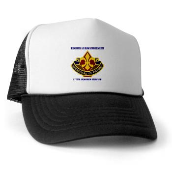 177ABHHD - A01 - 02 - HHD - 177th Armored Bde with Text Trucker Hat