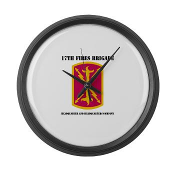 17BHHB - A01 - 03 - DUI - Headquarters and Headquarters Battery With Text - Large Wall Clock - Click Image to Close